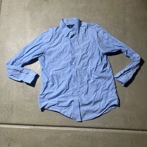 Raulph Lauren Performance Shirt Mens Large Blue Geometric Embroidered Casual